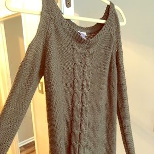 Cold shoulder sweater